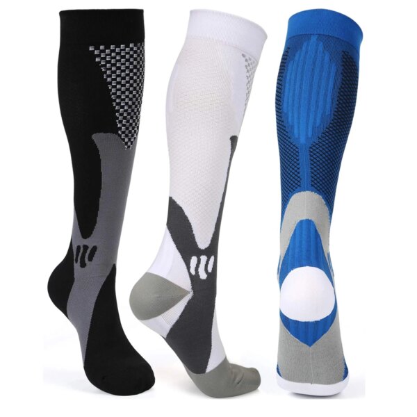 Calcetines de compresión de nailon para enfermería médica, medias especializadas para ciclismo al aire libre, secado rápido, transpirables, deportes para adultos