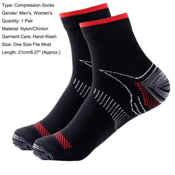 Calcetines de compresión Medias multiusos de nailon transpirables unisex para zapatillas de deporte