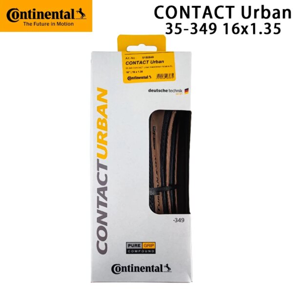 Continental CONTACT Urban 16 pulgadas 35-349 16x1,35 negro marrón crema piel plegable neumático de bicicleta para piezas de bicicleta plegable Brompton