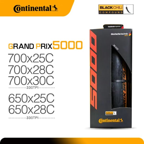 Continental Grand Prix 5000 700x25C/700x28C/650X25C neumáticos para bicicleta de carretera cubierta, neumático plegable resistente a puñaladas GP5000