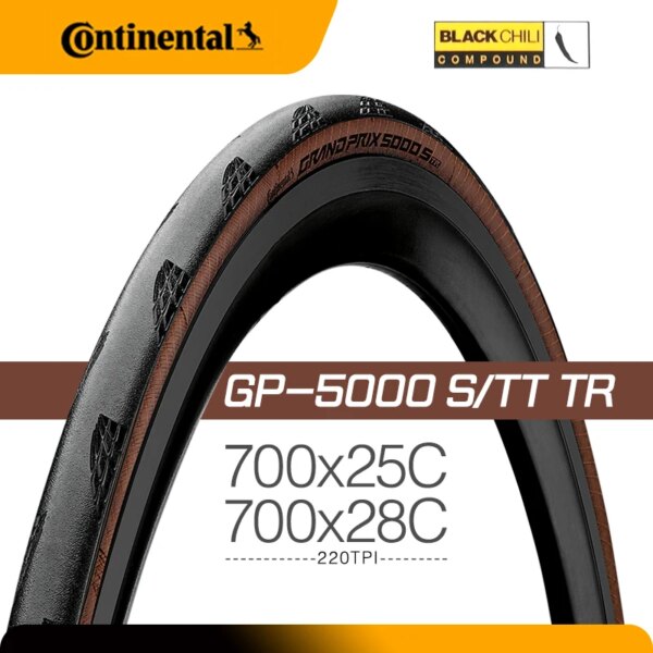 Continental grand prix 5000 700x25/32C Tubeless Ready GP5000 STR/TT TR 700X28C cubierta marrón neumáticos de bicicleta de carretera bicicleta plegable