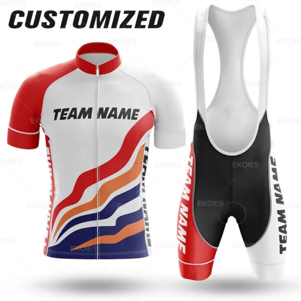 Conjunto de Jersey de ciclismo personalizado para hombre, ropa de manga corta para ciclismo de montaña, uniforme de bicicleta transpirable para carreras, novedad de verano 2022