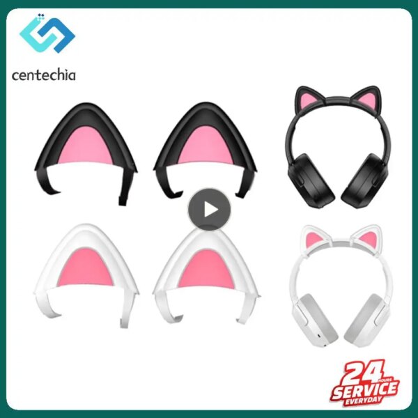 Accesorios bonitos para auriculares, orejeras de Oreja de Gato, colgante para juegos, accesorio para auriculares estéreo, decoración de silicona