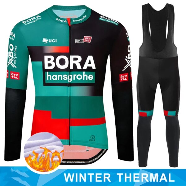 Pechera de ciclismo para hombre, ropa profesional, camiseta, Jersey UCI BORA 2024, conjunto de pantalones, uniforme de Gel, deportes cortados con láser