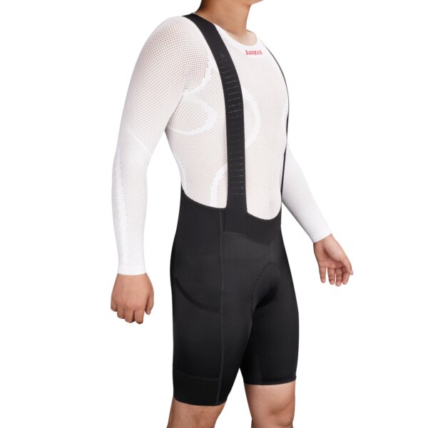 Pantalones cortos con pechera para ciclismo con bolsillos para hombre y mujer, pantalones cortos de ciclismo para equipo profesional de 6H, almohadilla fina de espuma de alta densidad, Lycra de Corea para MTB y carretera