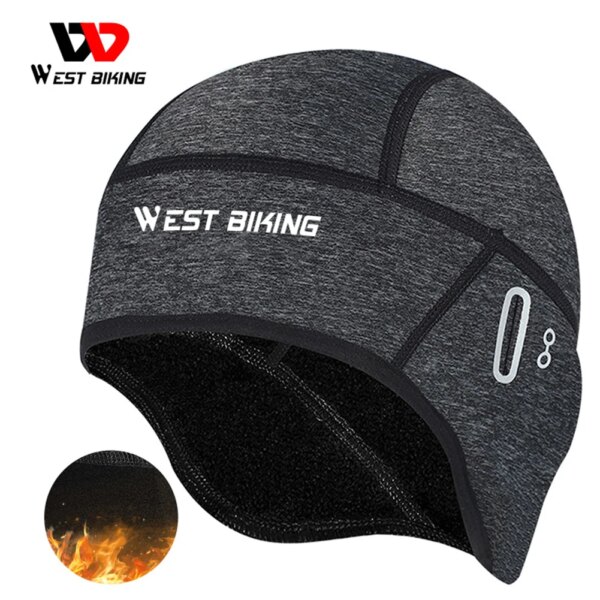 Gorro de ciclismo a prueba de viento para hombre y mujer, gorro interior de lana cálido para casco de motocicleta, cómodo para correr, esquiar, senderismo y montar