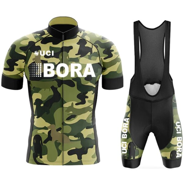 Ropa de ciclismo 2023 Jersey conjunto para hombre ciclo Primavera Verano UCI BORA uniforme con pechera hombre traje de hombre bicicleta de carretera blusa ropa deportiva pantalones cortos