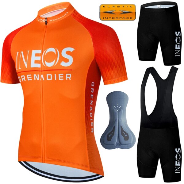 Ropa de ciclismo para hombre, ropa de verano, uniforme INEOS, pantalones de equipo, camisa profesional, pantalones cortos de Mtb, Jersey Pro Road Bike, 2024