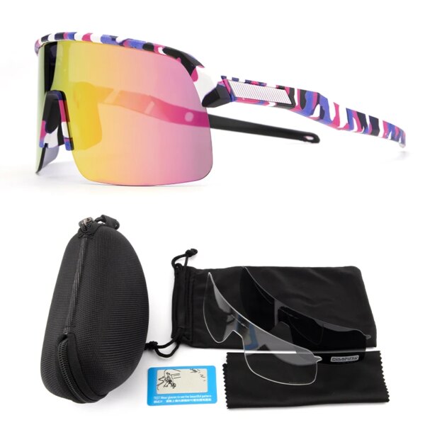 Gafas de ciclismo para hombre y mujer, lentes de sol polarizadas TR90 UV400 para deportes al aire libre, bicicleta de montaña