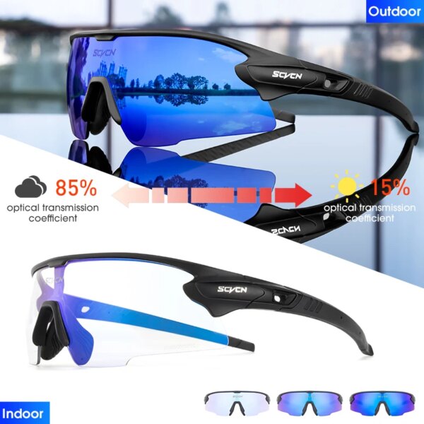 Gafas de ciclismo fotocromáticas rojas, gafas de sol para ciclismo UV400, gafas para deportes al aire libre, gafas oscuras para bicicleta, gafas MTB