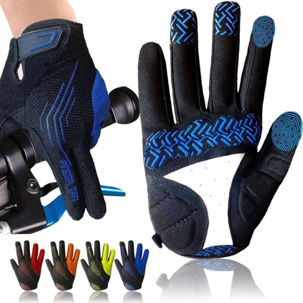 Guantes de ciclismo para hombre acolchados de gel antideslizantes que absorben los golpes, guantes de bicicleta de montaña transpirables BMX MTB Dirt Bike transpirables