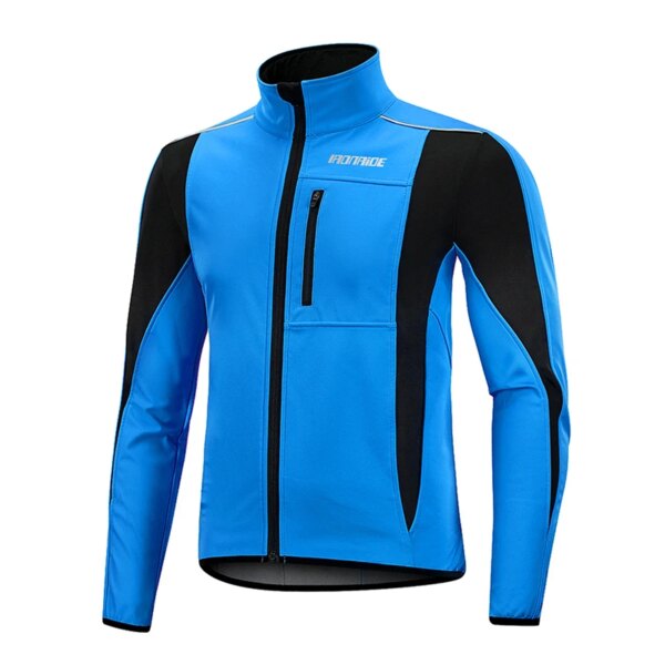 Chaqueta de ciclismo de lana térmica MTB, Jersey de ciclismo a prueba de viento, ropa de bicicleta de montaña y carretera, abrigo de Jersey de manga larga a prueba de viento