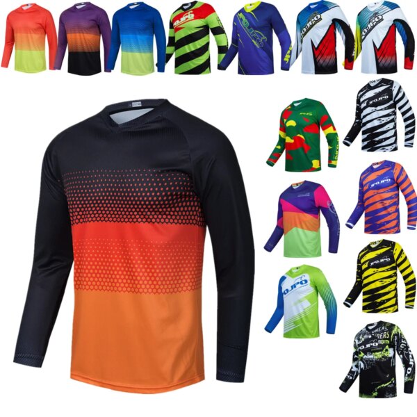 Jersey de ciclismo para hombre, ropa de ciclismo del equipo JPO JPO, conducción al aire libre, bicicleta de montaña, chaquetas de manga larga para descenso, 2021