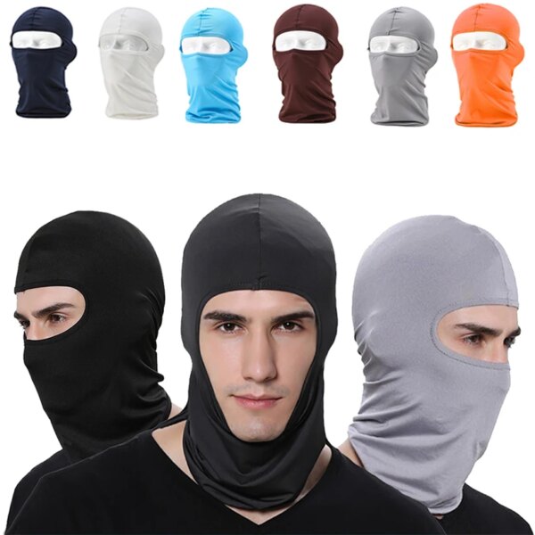 Mascarilla facial para motocicleta y ciclismo, capucha para deportes al aire libre, mascarilla facial de cobertura completa, pasamontañas, protección solar para el cuello, gorro para la cara para montar