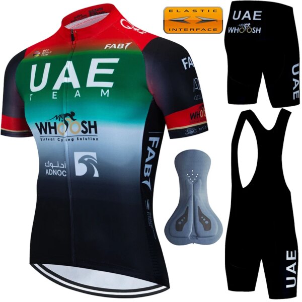 Pantalones de ciclismo para hombre, traje de triatlón, camisa profesional de los Emiratos Árabes Unidos, ropa, pantalones cortos, chaqueta, Jersey Pro Team 2024, corte láser