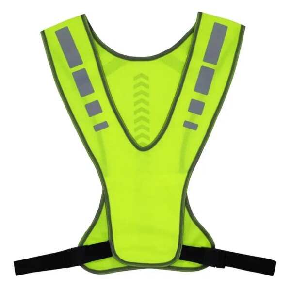 Chaleco reflectante de ciclismo, chaqueta segura de alta visibilidad para montar de noche, correr, trotar, ciclismo, motocicleta, chaleco deportivo al aire libre