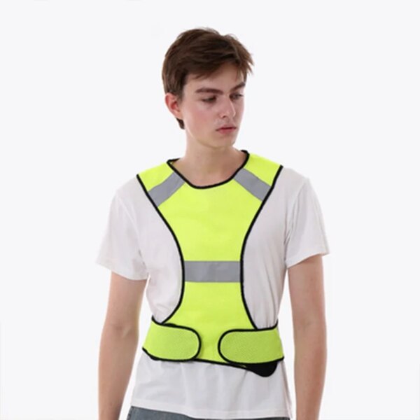 Chalecos reflectantes para Ciclismo Ropa Chaleco Ciclismo advertencia seguridad Bicicleta fluorescente Ropa para Bicicleta correas Chalecos para Ciclismo