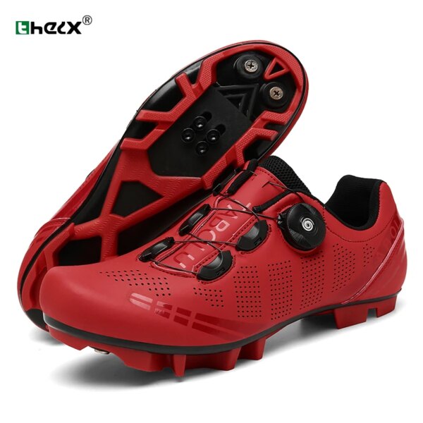 Zapatos de ciclismo MTB para hombre, zapatos de bicicleta de carretera con autosujeción, zapatillas de deporte de velocidad, botas de montar para carreras, calzado para bicicleta de montaña con Pedal SPD para mujer