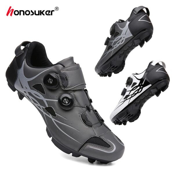 Zapatillas de ciclismo MTB para hombre, zapatos de bicicleta de carretera de carbono, zapatillas de velocidad con tacos de ruta, calzado de carreras para mujer Spd para bicicleta de montaña para Shimano