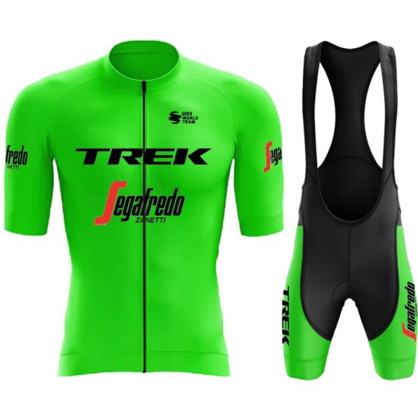 Traje de ciclismo para hombre, blusa, disfraz, pechera para bicicleta, Jersey TREK Pro 2024, ropa de verano, conjunto deportivo para Mtb, equipo de equipo para hombre Tricuta de carretera