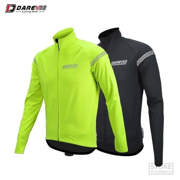 DAREVIE Chaqueta de Ciclismo Invierno 5 ℃ ~ 10 ℃ Mantener Caliente A Prueba de Viento Hombre Alta Calidad Suave Impermeable MTB Bicicleta de Carretera