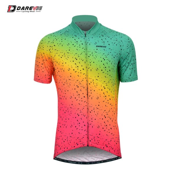 DAREVIE-Camiseta de ciclismo para hombre, ropa de ciclismo transpirable colorida de secado rápido, camiseta de ciclismo ajustada antideslizante de alta calidad