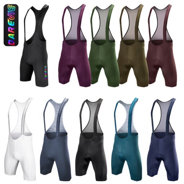 DAREVIE, pantalones cortos de ciclismo Bretelle sin costuras para hombre, pantalones cortos de ciclismo 6H 500KM, pantalones cortos con tirantes de ciclismo para hombre, pantalones cortos de ciclismo profesionales para hombre y mujer