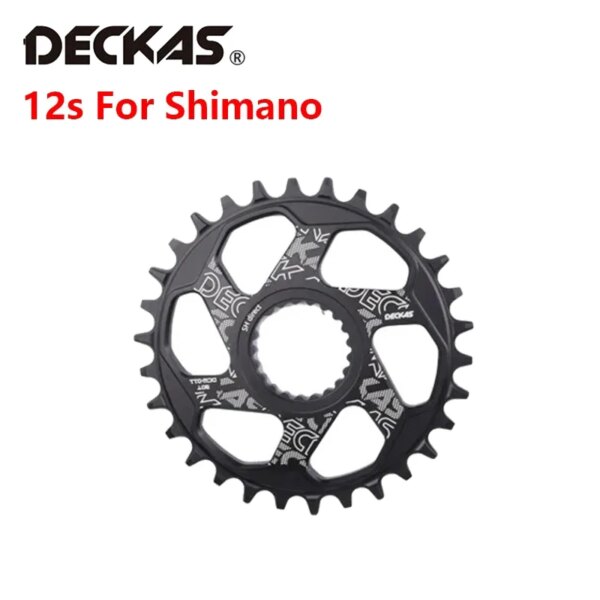 Plato de bicicleta DECKAS 1X12s, rueda de cadena ancha y estrecha para Shimano M6100 M7100 M8100 M9100, juego de bielas de montaje directo de 12 velocidades