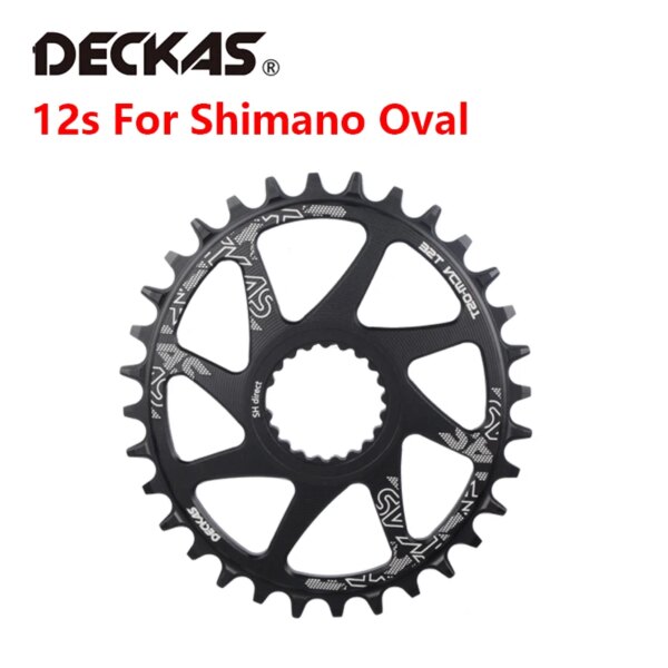 Plato de bicicleta DECKAS 1X12s, plato de bicicleta ovalado MTB para Shimano M6100 M7100 M8100 M9100, juego de bielas de montaje directo de 12 velocidades