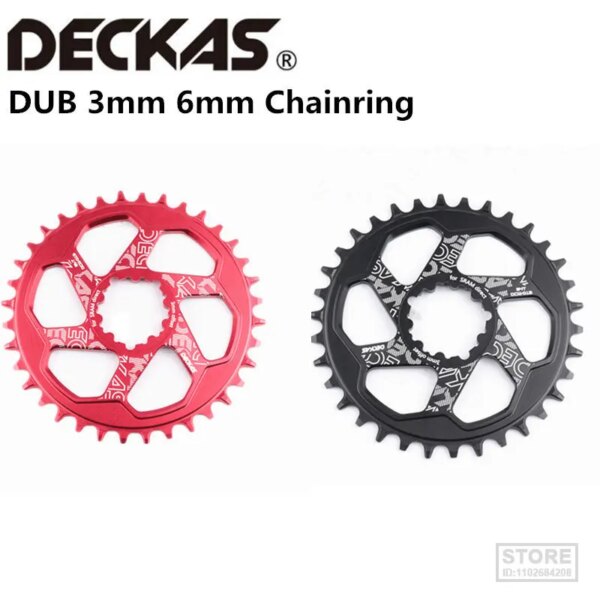 DECKAS DUB-platos y bielas para bicicleta, corona de aleación de aluminio de 3mm y 6mm, plato ovalado redondo compensado para Sram SX NX GX X01 XX1 MTB