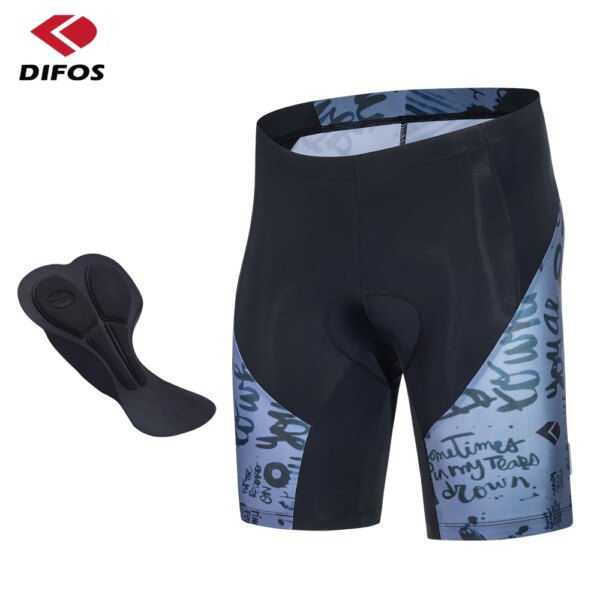 DIFOS pantalones cortos de ciclismo para hombre, pantalones cortos de verano para bicicleta Coolmax 4D Pad a prueba de golpes, pantalones cortos para bicicleta de montaña y carretera, ropa reflectante transpirable