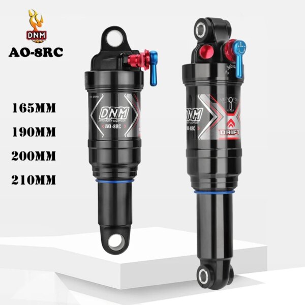 DNM AO8RC 165/190/200/210mm Amortiguador para aire de bicicleta cola suave bicicleta de montaña XC / MTB amortiguadores traseros