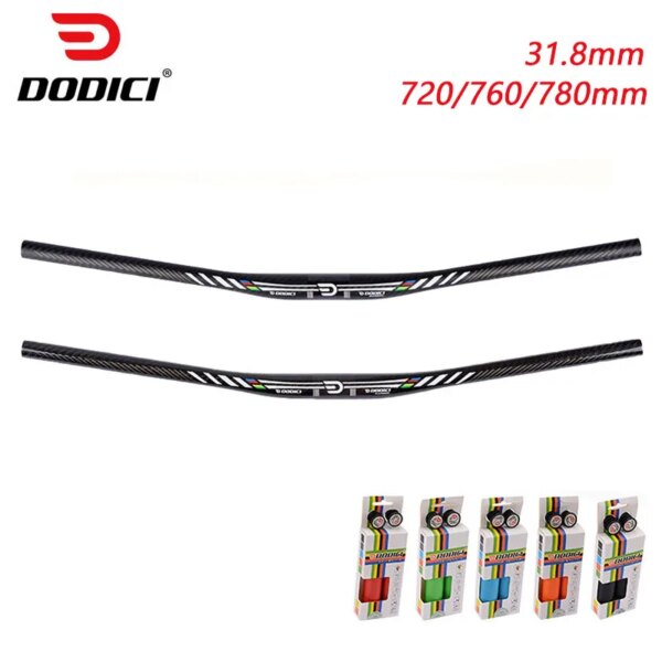 DODICI MTB manillar 9 grados manillar de carbono MTB manillar 31,8*720/760/780mm manillar de bicicleta accesorios para bicicleta de montaña