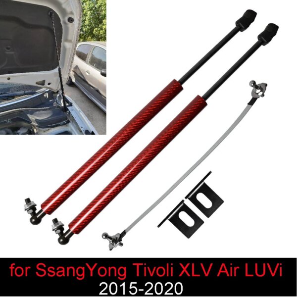 Amortiguadores para SsangYong Tivoli XLV Air LUVi 2015-2022 capó delantero modificar puntales de Gas soporte de elevación accesorios de choque amortiguador