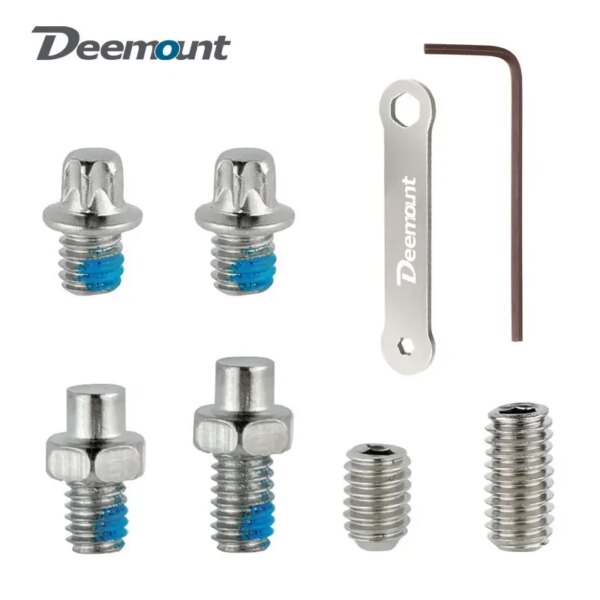 Deemount-pernos de Pedal de bicicleta, pasador de acero M4, clavos antideslizantes, piezas de bicicleta, herramienta opcional, 25/50 Uds.