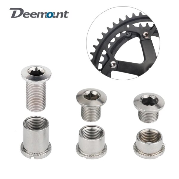 Deemount-pernos roscados M8 para plato de bicicleta Triple individual, doble, 6,5/8,5mm de altura, tuercas de fijación para bielas de carretera MTB