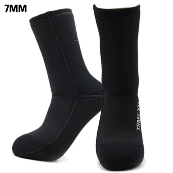 Calcetines de neopreno SBR para buceo, 7MM, para hombre y mujer, equipo de buceo para natación y playa, calcetines súper elásticos de protección contra el frío para invierno