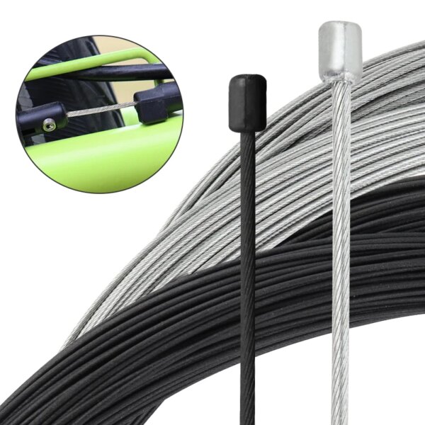 Cable interior de cambio de bicicleta plegable duradero, 1,85 m de longitud, Cable de cambio delantero y trasero recubierto de teflón/zinc para bicicletas Brompton