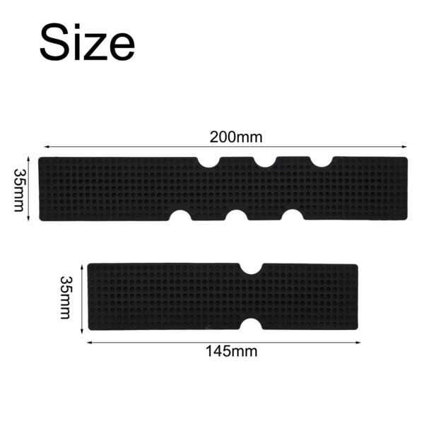 Cinta para manillar de bicicleta de carretera, duradera y práctica, eficiente, antigolpes, almohadilla de gel de sílice, insertos negros (2 largos + 2 cortos)