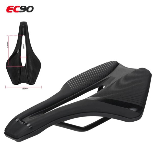 EC90 nuevo sillín de bicicleta de carretera MTB, asiento de carreras que cumple con el diseño ergonómico, cómodo asiento cr-mo que absorbe los golpes, sillín ultraligero