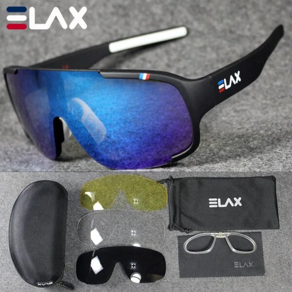 Marca ELAX 4 lentes nueva moda gafas de ciclismo al aire libre Mtb gafas de sol deportivas para ciclismo UV400 bicicleta ciclismo gafas