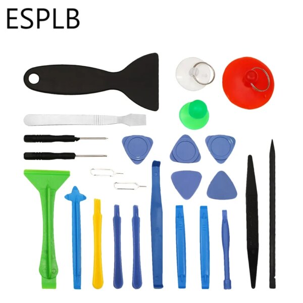 ESPLB-Kit de herramientas de apertura 25 en 1, juego de destornilladores para reparación de teléfonos móviles, herramientas de desmontaje para iPhone/iPad, tableta y portátil
