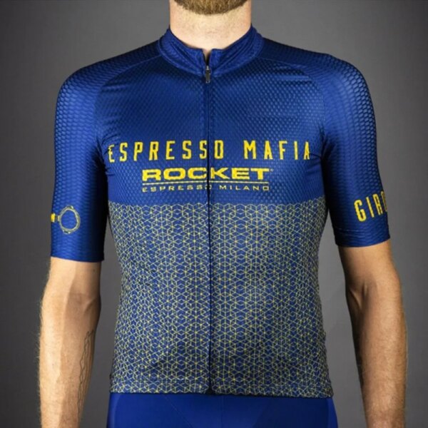 ESPRESSO MAFIA LA FABRICA Maillot de ciclismo Verano Manga corta 20D BIBS Ropa de bicicleta de carretera Réplica CUORE