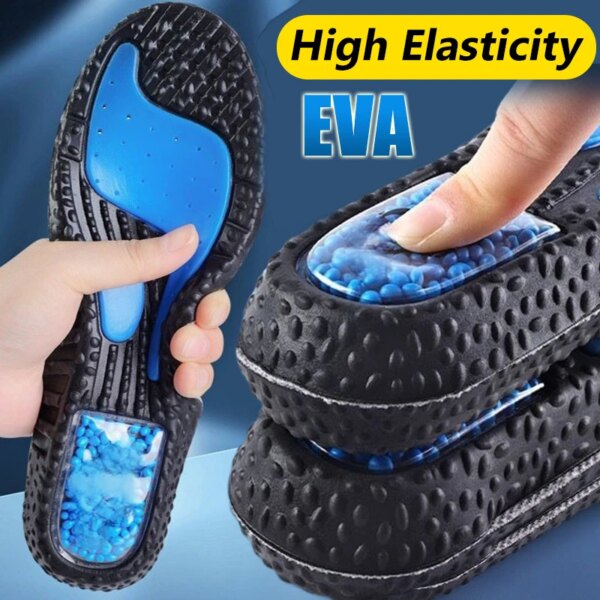 Plantillas deportivas EVA para hombre y mujer, zapatos para correr transpirables con absorción de impacto, almohadillas para suelas, cojín ortopédico para soporte de arco para el cuidado de los pies