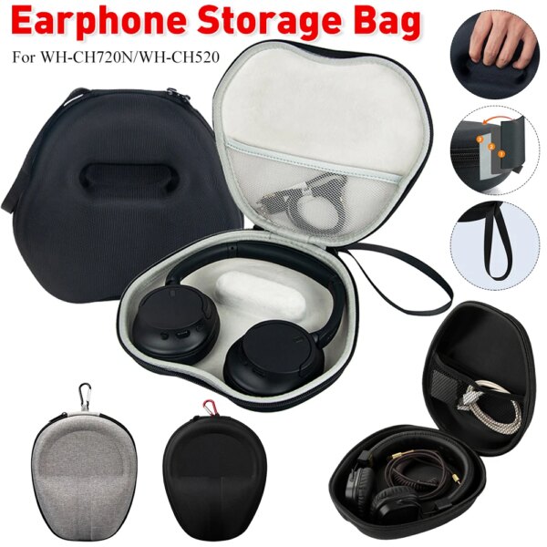 Funda para auriculares EVA Bolsa De Calidad alta funda protectora para auriculares accesorios de carcasa dura para SONY WH-CH720N/WH-CH520 Apple Max