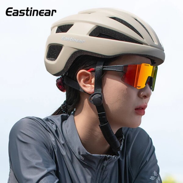 Eastinear, nuevo producto, lanza casco de bicicleta para exteriores para adultos, casco de Ciclismo de Carretera urbano todo en uno ultraligero MTB con luz