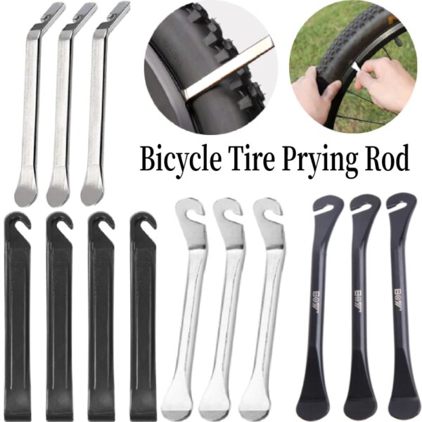 Palanca de neumático de rueda de acero para patinete eléctrico, varilla de palanca para neumático de bicicleta, reemplazos de tubo interno, Kits de herramientas de reparación de neumáticos para bicicleta