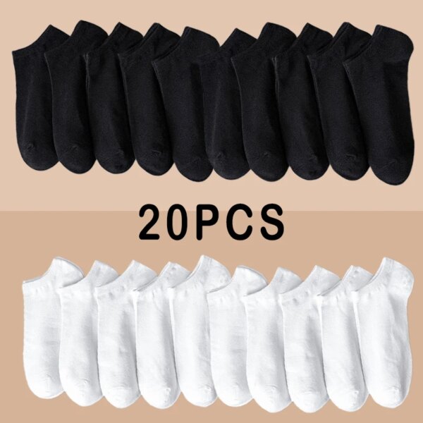 Epligg 10 pares de calcetines náuticos para mujer/hombre, calcetines tobilleros antideslizantes de silicona de corte bajo invisibles sólidos de verano, calcetines transpirables informales