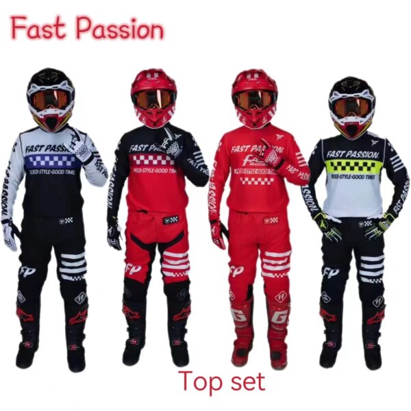 FAST PASSION Conjunto de secado rápido transpirable para moto de cross de cuatro colores