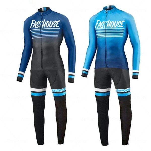 FASTHOUSE-Camisetas de manga larga para Ciclismo de equipo profesional para hombre, Maillot de carreras, ropa de Ciclismo de otoño, 2023